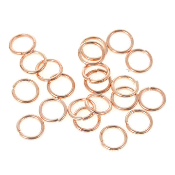 J059 - 100 pcs Rose Gold Plated Open Jump Rings - 7mm - 18 Gauge (1mm Thick)