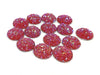 CA679 - 10 pcs Druzy Resin Embellishment Cabochons Pink Fuchsia Multicolor - 14mm - Dome Circle