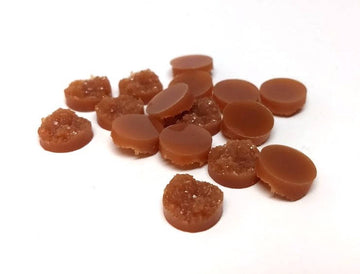 CA129 - 10 pcs Druzy Resin Embellishment Cabochons Light Brown Cappuccino - 12mm (1/2 in)