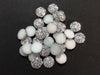 CA152 - 10 pcs Druzy Resin Embellishment Cabochons Silver - 12mm - Dome Circle