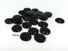 CA190 - 10 pcs Druzy Resin Embellishment Cabochons Black - 12mm- Dome Circle