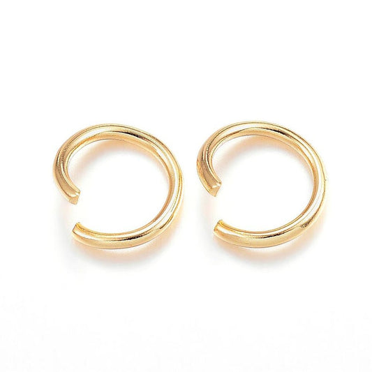 JR0008 - 20 pcs 304 Stainless Steel Open Jump Rings 8mm - 18 Gauge (1mm Thick) - Rose Gold Plated - High Quality!