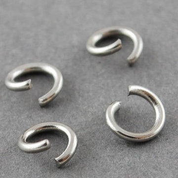 J201B - 500 pcs 304 Stainless Steel Open Jump Rings 6mm - 20 Gauge ( 0.8mm Thick) - High Quality