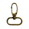 CL150 - 10 pcs. Antique Bronze Lobster Swivel Clasps for Key Ring - 46mm x 31mm - Clip Clasps