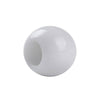 BD225 - 100 pcs White Smooth Ball Spacer Beads - 10mm - Large Hole: 4.7mm - Fits European Cords and Paracord!