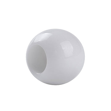 BD225 - 100 pcs White Smooth Ball Spacer Beads - 10mm - Large Hole: 4.7mm - Fits European Cords and Paracord!
