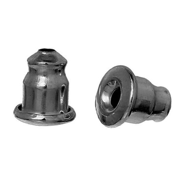 E795 - 200 pcs (100 Pairs) Gunmetal Ear Nuts - 5.5mm x 5mm - Earring Stoppers! - Bullet Design - High Quality! Hole Size: 1mm