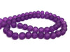 BD624 - 8mm Dark Purple Frosted Glass Round Beads - 15" strand (40cm) - Approx 50 beads per strand - Hole Size: 1.3mm