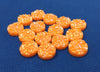 CA761 - 10 pcs Druzy Resin Embellishment Cabochons Orange Neon Multicolor - 12mm