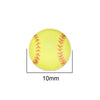 CA733 - 10 pcs Circle Softball Ball Sports Glass Round Dome Seals Tiles Cabochons - 10mm
