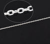 N129 - 10M (32.8 Ft) - Silver Plated Chain Link - 3mm x 2mm - Textured