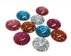 CA625 - 10 pcs Druzy Resin Embellishment Cabochons - 25mm (1 inch) - Glitter Style - Assortment - Solid