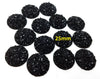 CA638 - 10 pcs Druzy Resin Embellishment Cabochons Black - 25mm (1 inch) - Dome