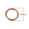 J059 - 100 pcs Rose Gold Plated Open Jump Rings - 7mm - 18 Gauge (1mm Thick)