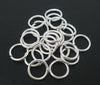 J083 - 100 pcs Silver Plated Open Jump Rings - 6mm - 20 Gauge (0.8mm Thick)