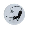 CA280 - 10 pcs Circle Black and White Cat Glass Round Dome Seals Tiles Cabochons - 18mm