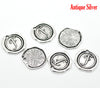 P074 - 5pcs. Antique Silver LARGE Letter "F" Alphabet Letter - 18mm x18mm - Wax Design