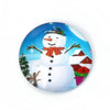 CA1005 - 10 pcs Circle Christmas Glass Round Dome Seals Tiles Cabochons - 20mm (0.79 in) - Snowman