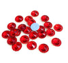 CA955 - 10 pcs Resin Round Embellishment Circle Cabochons - Pointed Front - Red - 12mm - Faceted
