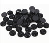CA190 - 10 pcs Druzy Resin Embellishment Cabochons Black - 12mm- Dome Circle