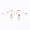 E747 - 50 pcs (25 pairs) 304 Stainless Steel Rose Gold Flat Earring Hooks - 19.5mm x 16mm - High Quality! Hole Size: 2mm