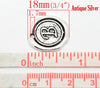 P094 - 5pcs. Antique Silver LARGE Letter "B" Alphabet Letter - 18mm x18mm - Wax Design