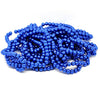 BD103 - 4mm Bright Blue Glass Pearl Imitation Round Beads - 32 inch strand