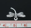P117 - 10 pcs. Antique Silver Dragonfly Charms Pendants - 15mm x 17mm