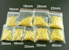 A036 - 900 pcs. Gold Plated Flat Head Pins - 16mm to 40mm - Assortment Mix - 21 Gauge