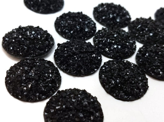 CA641 - 10 pcs Druzy Resin Embellishment Cabochons Assortment - 20mm - Dome Style