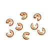 CR012 - 100 pcs Rose Gold Plated Crimp Beads Smooth Ball Spacer Bead Covers - 4mm