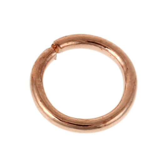 J059 - 100 pcs Rose Gold Plated Open Jump Rings - 7mm - 18 Gauge (1mm Thick)