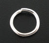 J083 - 100 pcs Silver Plated Open Jump Rings - 6mm - 20 Gauge (0.8mm Thick)