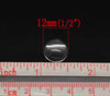 CA551 - Lot of 100 Circle Clear Round Glass Dome Seals Tiles - 12mm