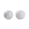 BD225 - 100 pcs White Smooth Ball Spacer Beads - 10mm - Large Hole: 4.7mm - Fits European Cords and Paracord!