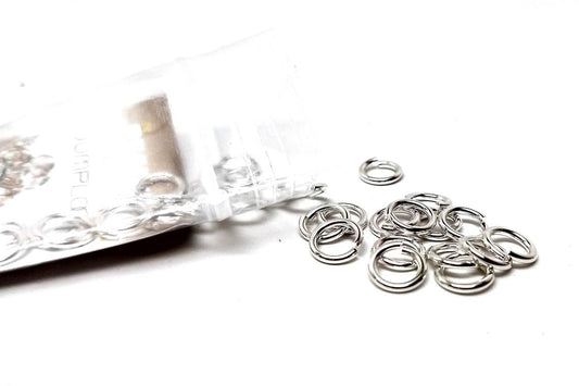 J304 - 50 pcs Silver Plate Jump Lock - 8mm - 16 Gauge - Beadsmith - Silver Plated - Anti-Tarnish Coating!