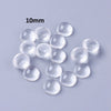 CA582A - Lot of 20 Circle Clear Round Glass Dome Seals Tiles - 10mm (0.4 in) - 3.5mm Thick - Flatback