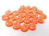 CA761 - 10 pcs Druzy Resin Embellishment Cabochons Orange Neon Multicolor - 12mm