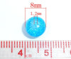 BD162 - 100 pcs Crackle Beads, Glass, 8mm - Assortment (5 Colors)