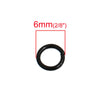 J032 - 100 pcs Black Plated Open Jump Rings 6mm - 18 Gauge (1mm Thick) - Great Quality!