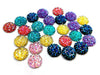 CA1024 - 10 pcs Druzy Resin Embellishment Cabochons - 12mm (1/2 in) - Shimmer Style - Assortment - Multicolor