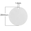P986 - 25 pcs. Silver Plated Circle Round Stamping Tags- 20mm