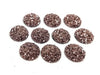 CA680 - 10 pcs Druzy Resin Embellishment Cabochons Champagne Rose Gold - 14mm - Dome Circle