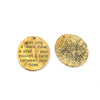 P679 - 10 pcs. Antique Gold Oval "May you always have a shell in your pocket and sand between your toes" Charms Pendants - 30mm X 26mm