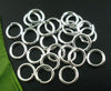 J083 - 100 pcs Silver Plated Open Jump Rings - 6mm - 20 Gauge (0.8mm Thick)