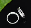 J156 - 400 pcs Double Rings - Silver Plated Split Jump Rings - 7mm - 22 Gauge (0.6mm Thick)