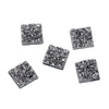 CA205 - 10 pcs Druzy Resin Embellishment Cabochons Dark Grey Gray Silver Gunmetal - 12mm - Square