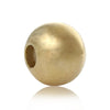 BD507 - 200 pcs Real Gold Plated 18K Smooth Ball Spacer Beads- 3mm
