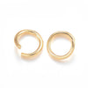 J288 - 50 pcs 304 Stainless Steel Golden Open Jump Rings 7mm - 18 Gauge (1mm Thick) - Tarnish Resistant!