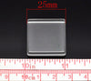 CA285 - 10 pcs. Square Clear Glass Dome Seals Tiles - 25mm (1 in)